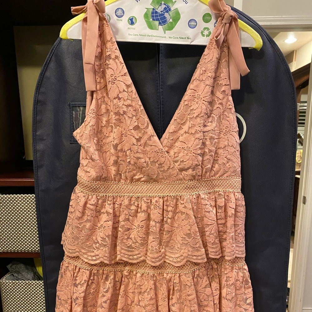 Blush lace dress